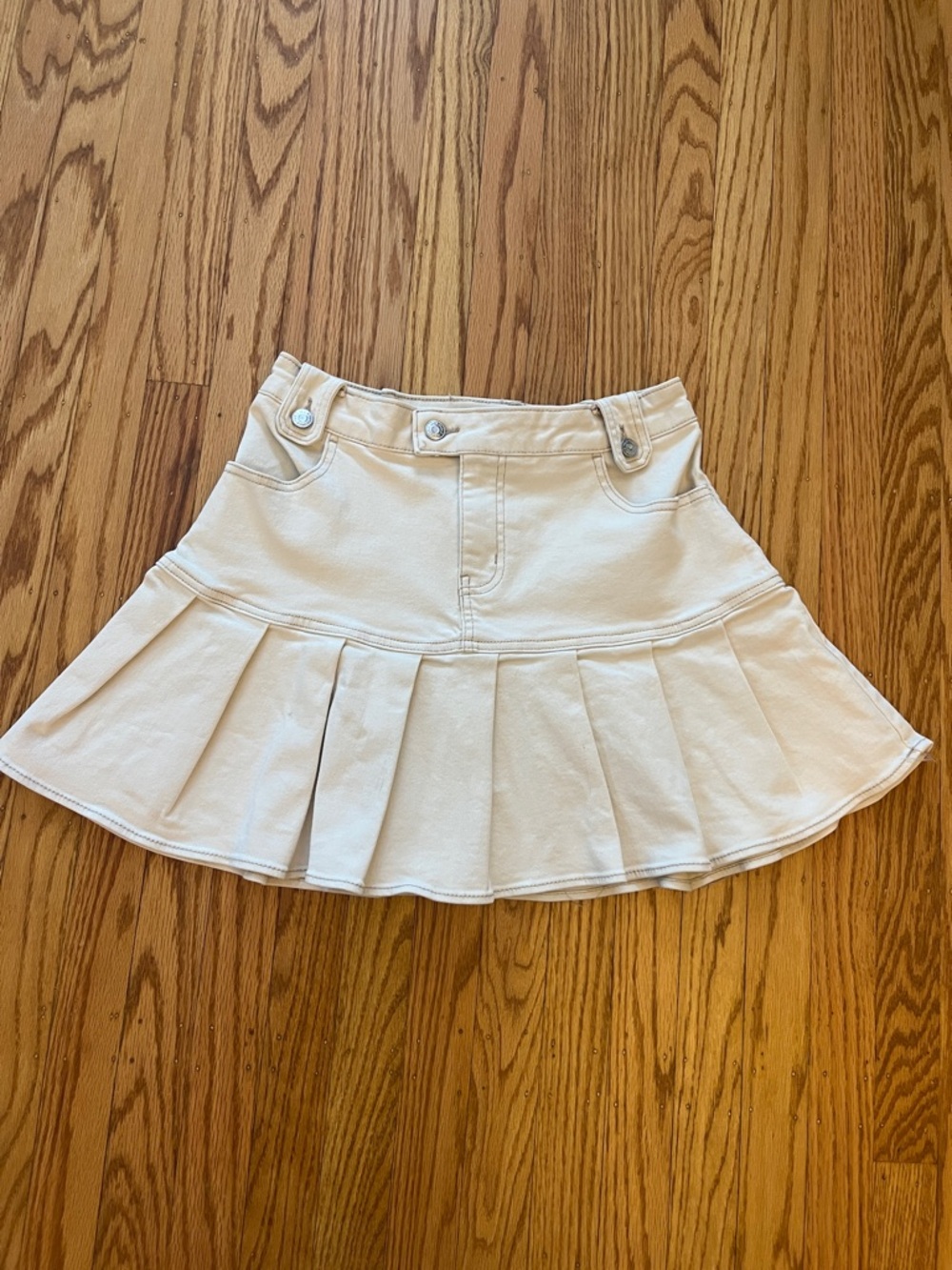 Wild Fable Cream Pleated Mini Skirt Size 9 Y2K Preppy Tennis Style